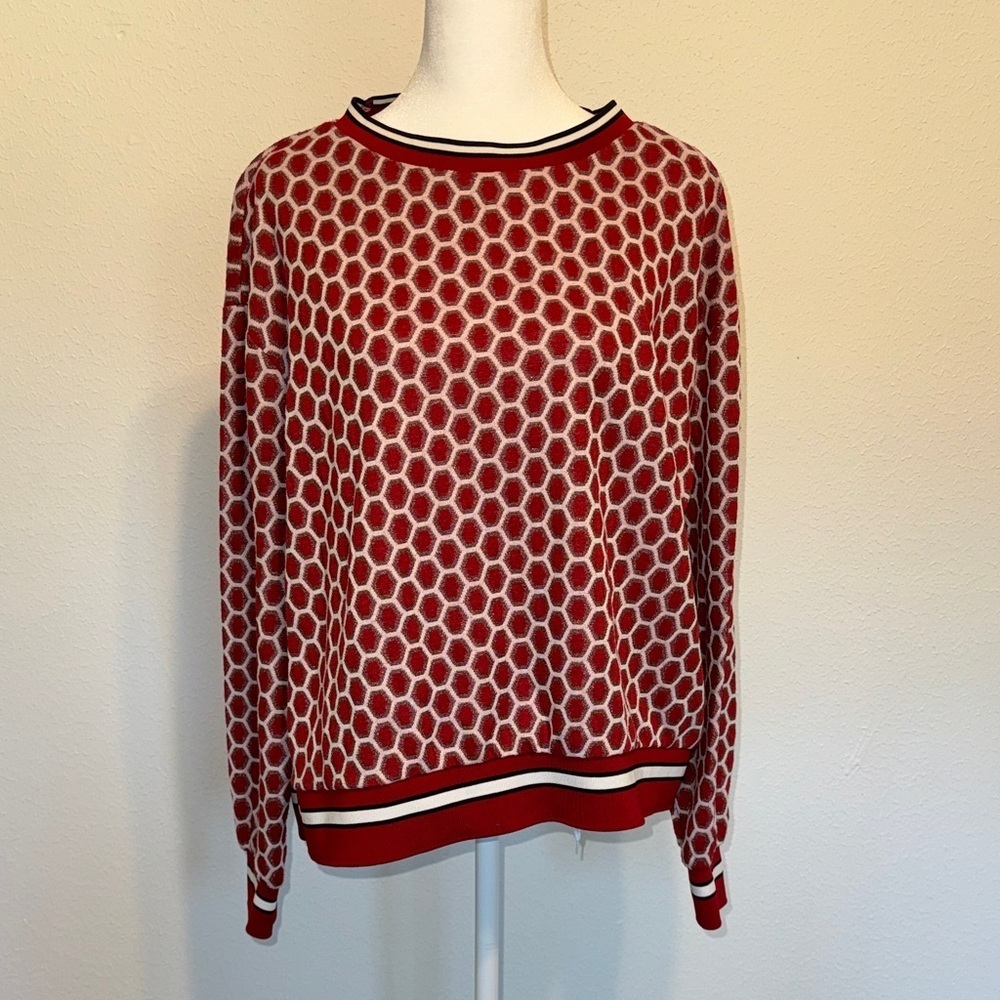 GP & J Baker x H&M Honeycomb Pattern Pullover Crew Neck Sweater Size M